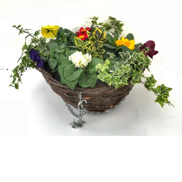 WICKER HANGING BASKET 12''