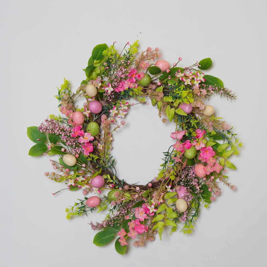 24 ' Mixed Fls & Egg Wreath