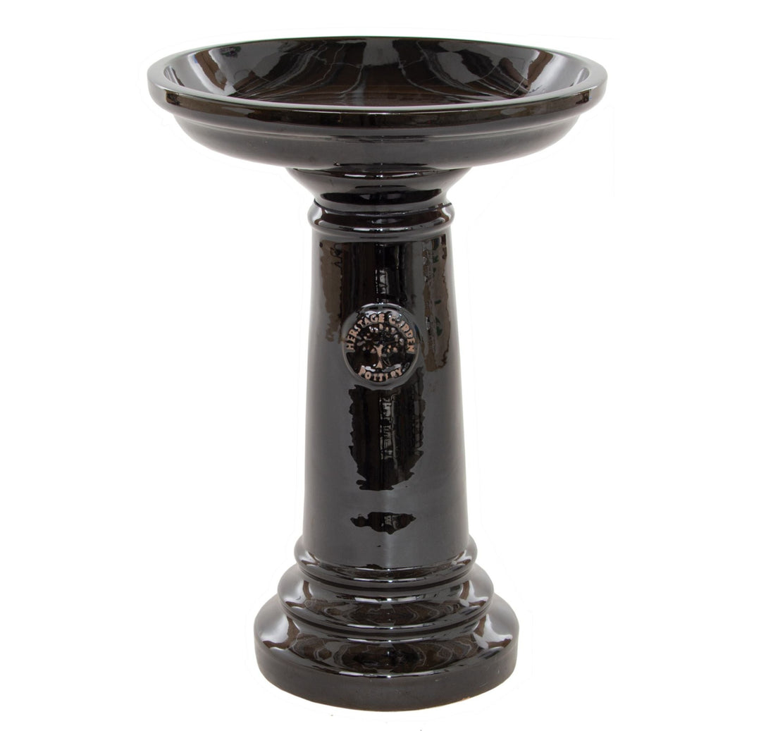 HERITAGE BIRDBATH BLACK 43CM