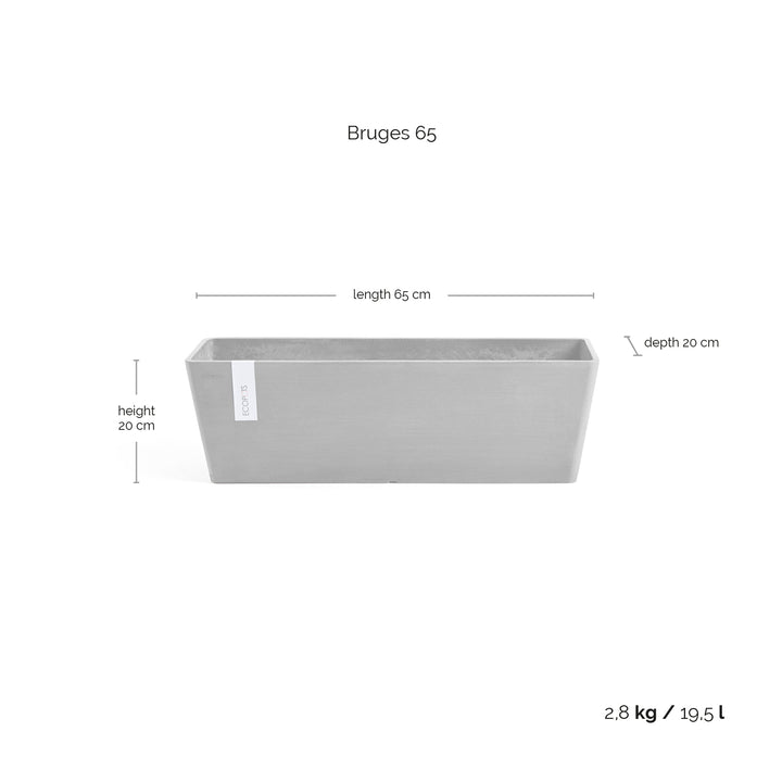Bruges Dark Grey Trough 65cm