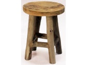 DECO STOOL TEAK NATURAL D20H27CM