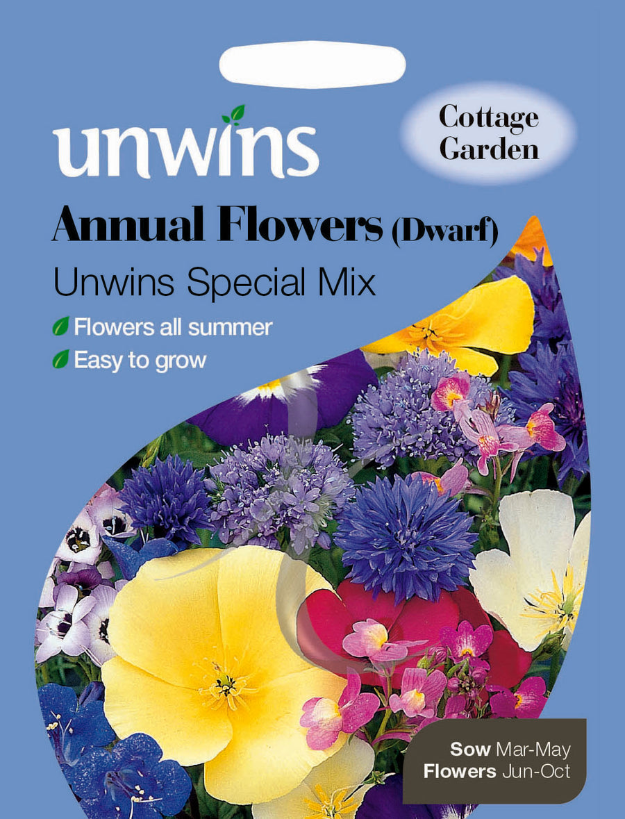 Annual Flowers Dwarf Unwins Special Mix - Seed Packets - Windyridge Garden Centre
