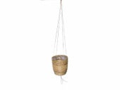Hanging Pot Stripe Grey  Ø15 H14cm