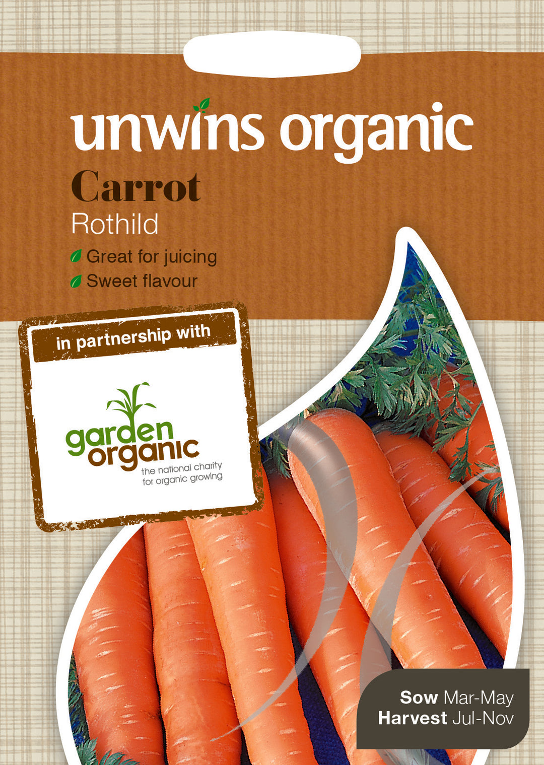 Carrot Rothild (Organic) - Seed Packets - Windyridge Garden Centre