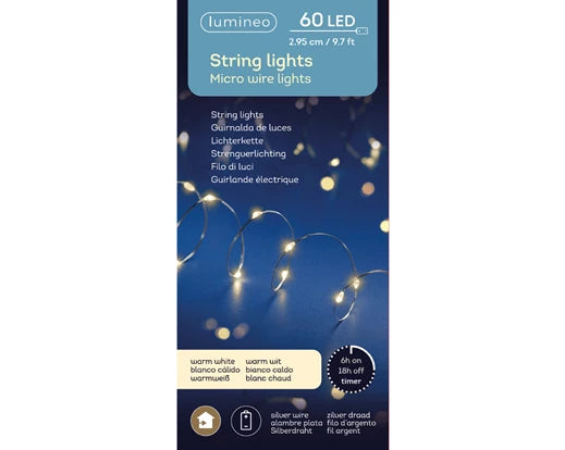 Micro  LED  stringlights  L295cm - warm white