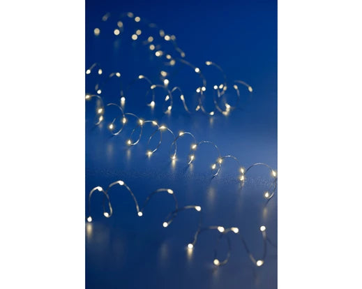 Micro  LED  stringlights 495cm - silver/warm white indoor