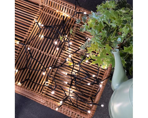 LED Durawise basic lights 8 function twinkle effect BO outdoor black/warm white L.350cm