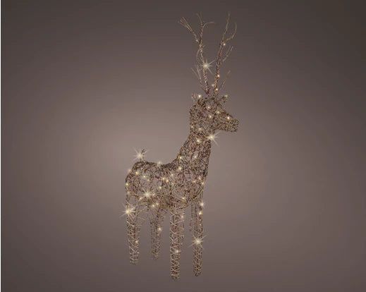 LED deer gb wicker deer steady outdoor brown/warm white L.24cm x W.60cm x H.104cm