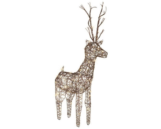 LED deer gb wicker deer steady outdoor brown/warm white L.24cm x W.60cm x H.104cm