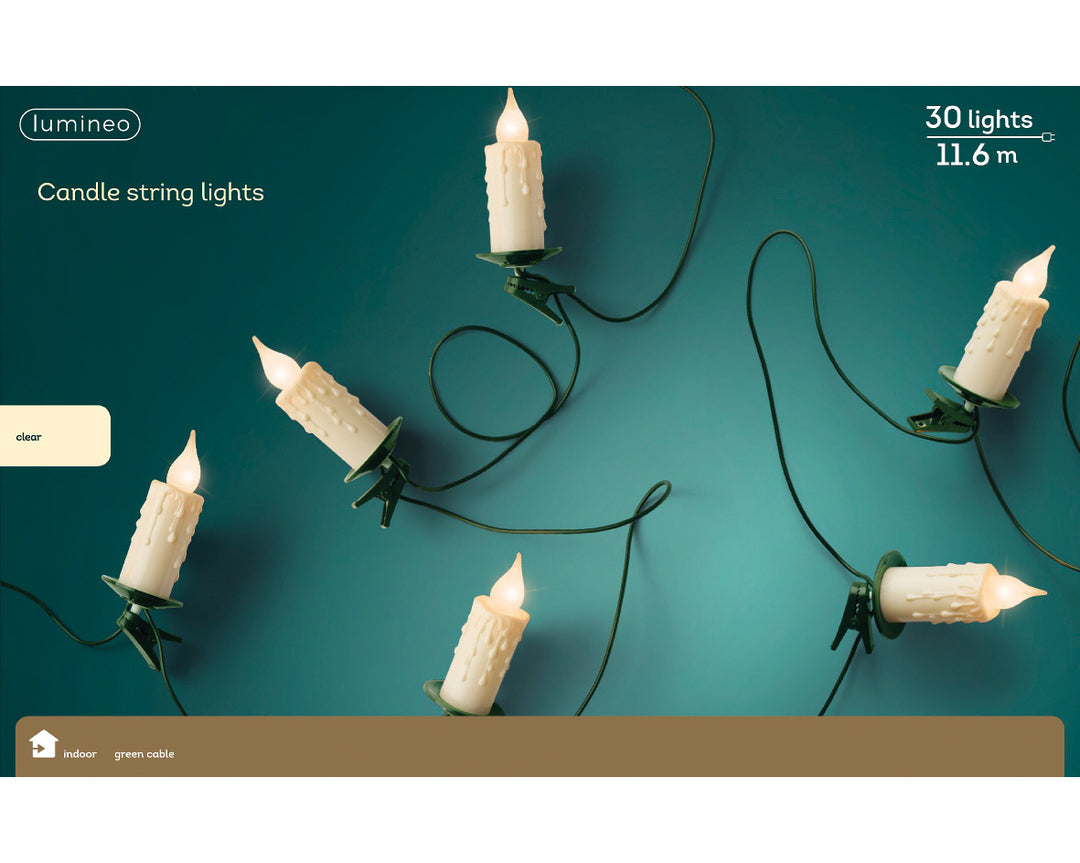 jumbo candle lights indoor GB green/clear