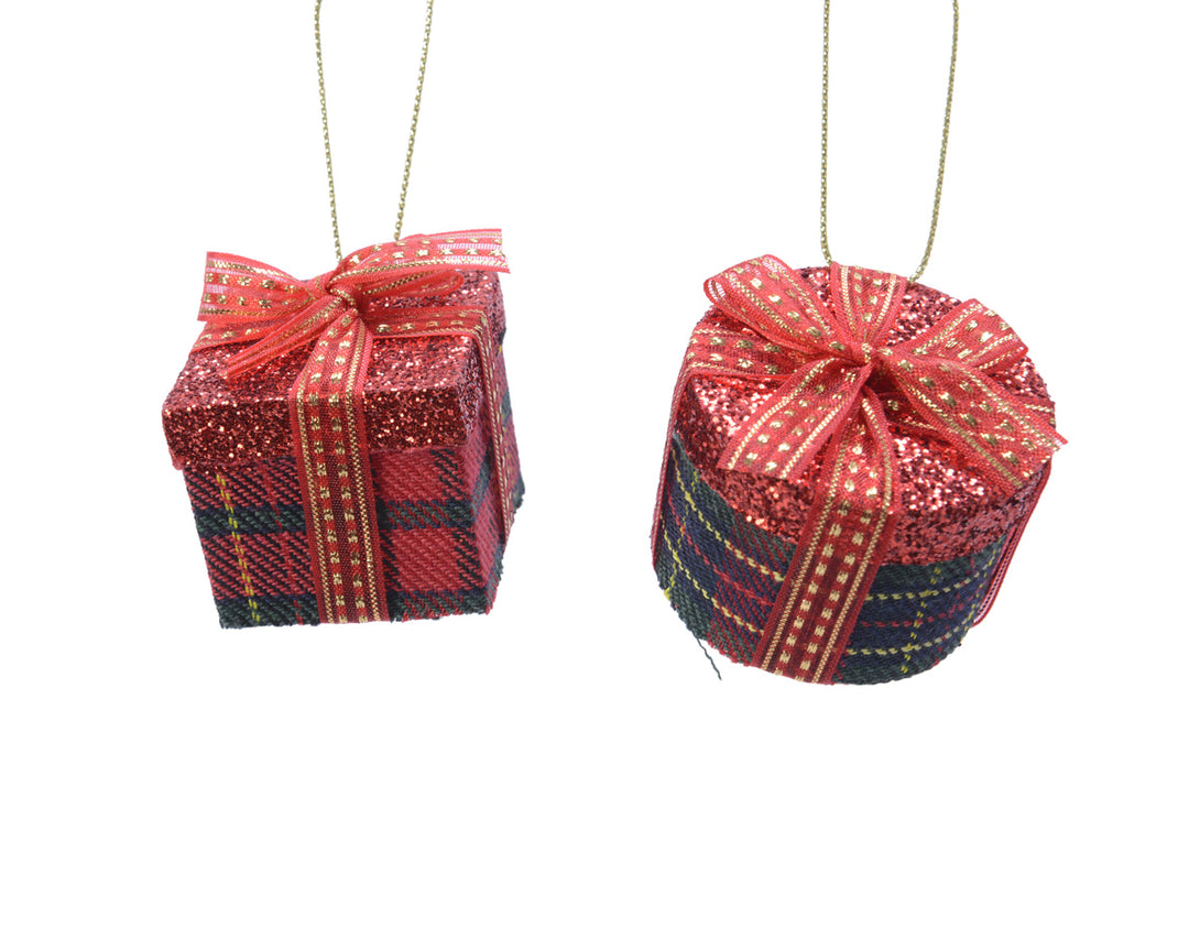 Giftbox plastic w bow on top 2ass red/colour(s)