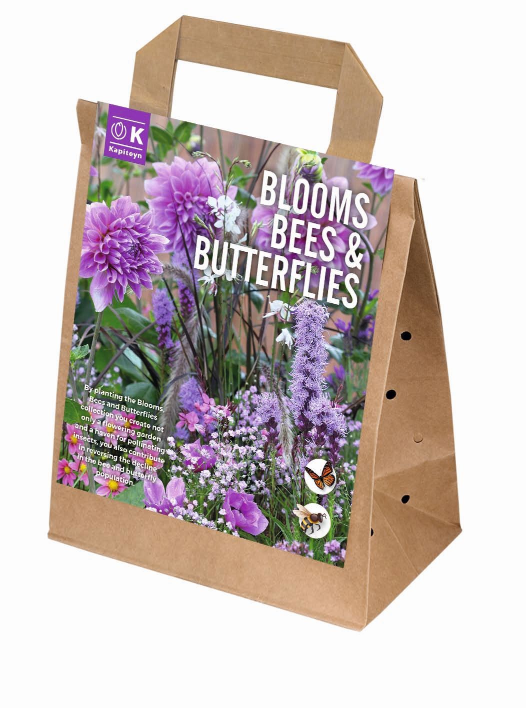 BLOOMS, BEES AND BUTTERFLIES - VIOLET AND PINK