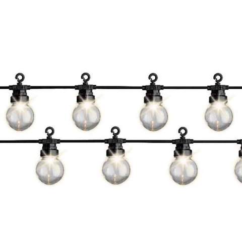 LED partylight gb 8 function twinkle effect outdoor black/warm white dia4.5cm x L.950cm