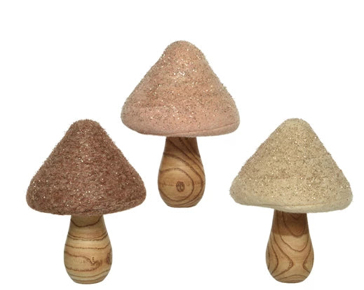 Mushroom wool glitters