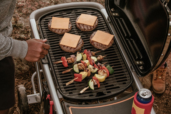 Skewers on a Weber Traveler Stealth Ireland