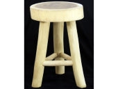 STOOL TEAK WOOD NATURAL D30H45CM