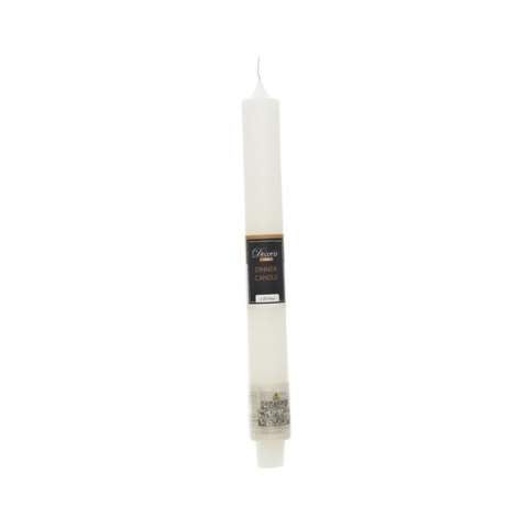 Wax Dinner Candle Rustic White - Christmas Lights - Windyridge Garden Centre