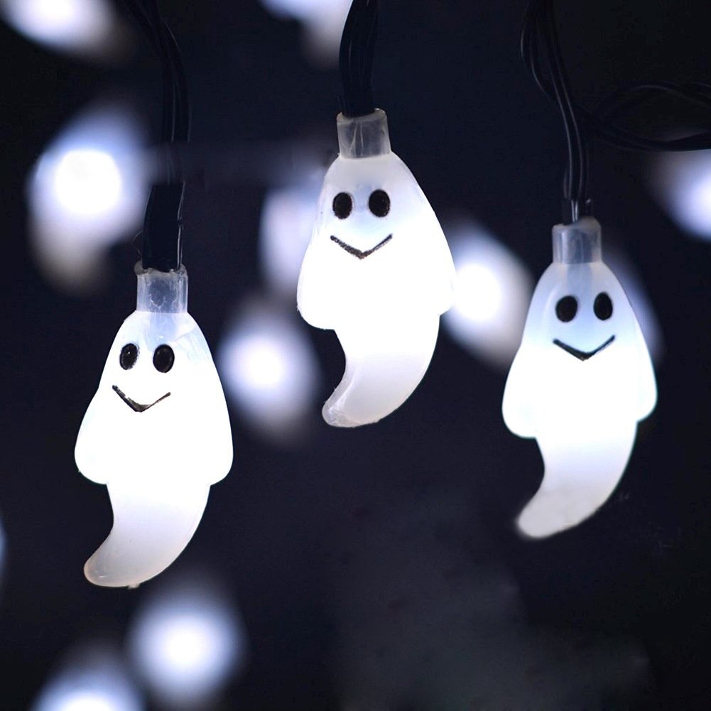 B-O Ghost String Of 10 White Led Lights - Autumn Decorations - Windyridge Garden Centre