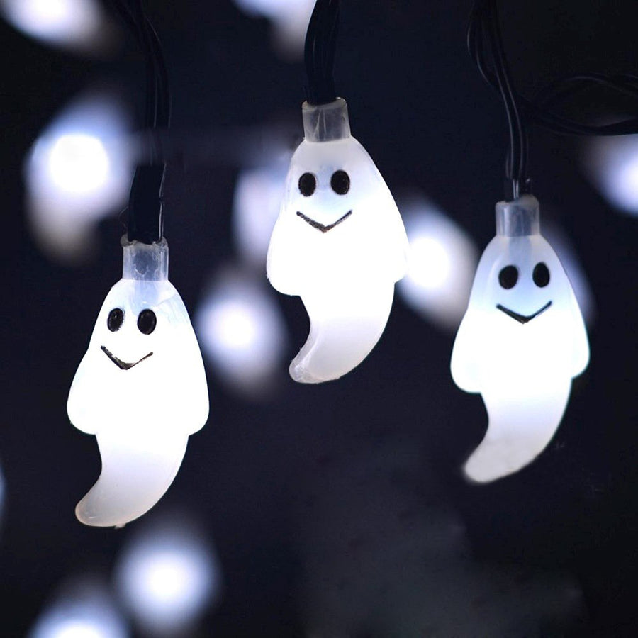 B-O Ghost String Of 10 White Led Lights - Autumn Decorations - Windyridge Garden Centre