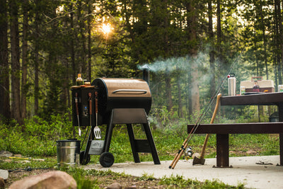 Barbecue on a Traeger Pro 22 in the woods in Dublin