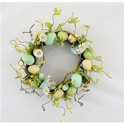 Blue Blossom Egg Wreath 30Cm - Easter - Windyridge Garden Centre
