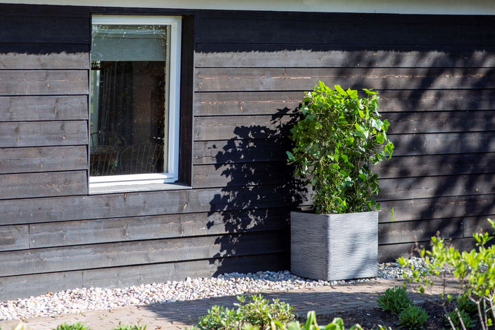 Planter Square Rib  NL Anthracite 40cm H40cm W40cm