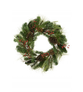 Cottage Pine Wreath 60Cm - Christmas - Windyridge Garden Centre