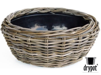 Drypot Round Rattan D44H15Cm - Pots - Windyridge Garden Centre