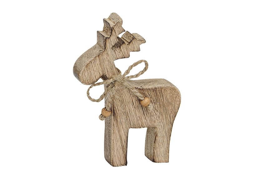Elk Wood 10X2X15Cm - Christmas - Windyridge Garden Centre