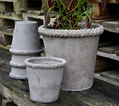 Bergs: Emilia Grey, 21 Cm, Pot With Saucer - Pots - Windyridge Garden Centre