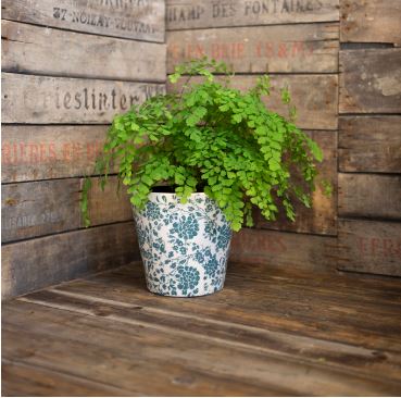 Floral Pot Green L