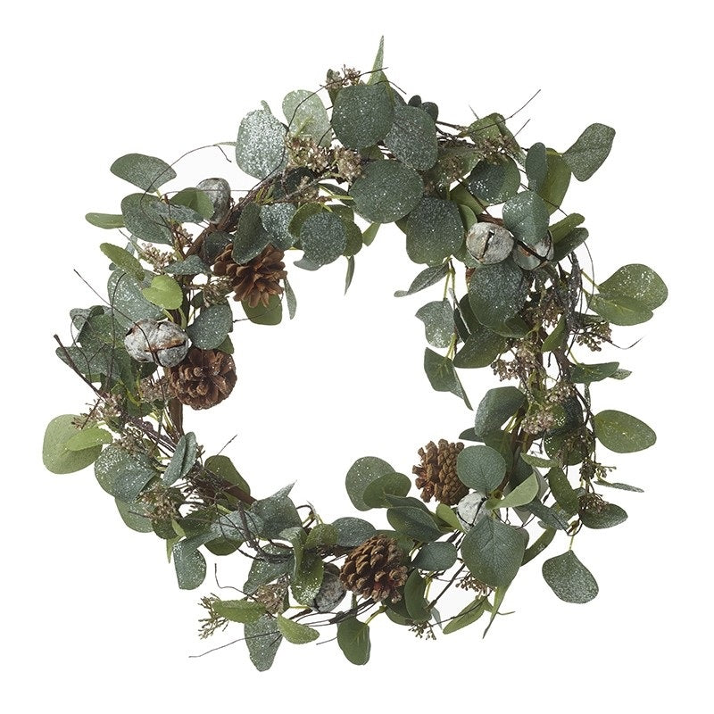 Green Leaf & Pinecone Wreath - Christmas - Windyridge Garden Centre