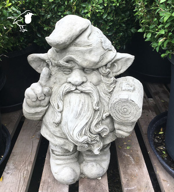 Gnome With Hammer - Garden Ornaments - Windyridge Garden Centre
