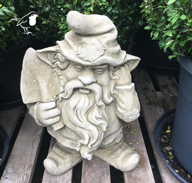 Gnome And Spade - Garden Ornaments - Windyridge Garden Centre