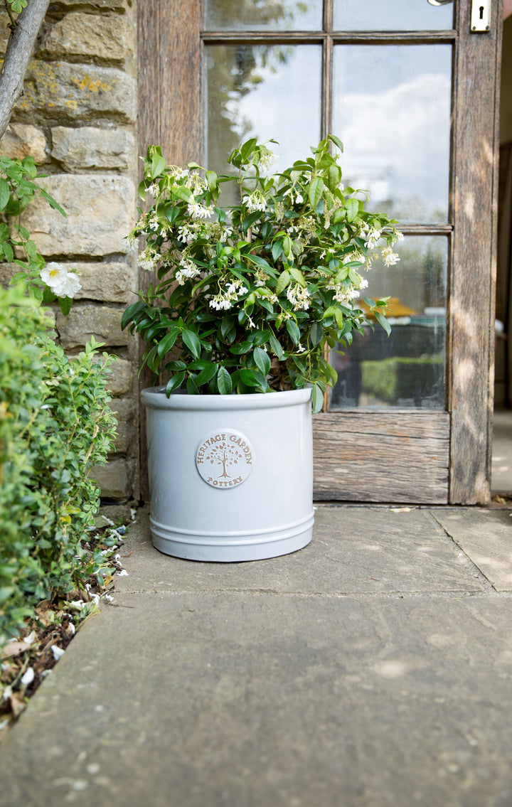 WHITE CYLINDER 25CM HERITAGE CYLINDER