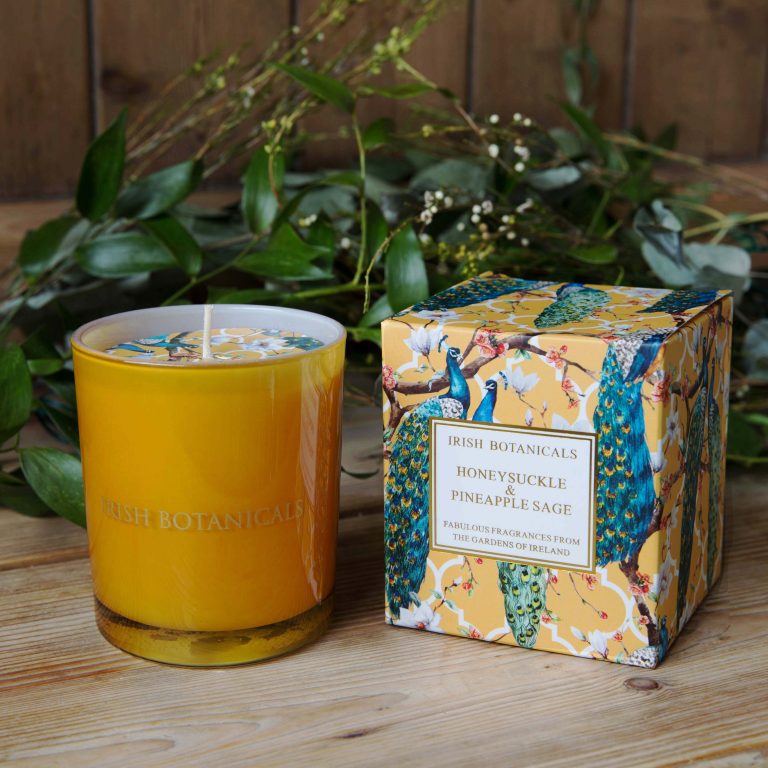 IRISH BOTANICALS HONEYSUCKLE AND PINEAPPLE SAGE CANDLE