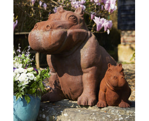 Happy Hippo - Garden Ornaments - Windyridge Garden Centre
