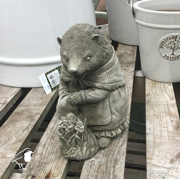 Hedgehog & Watering Can - Garden Ornaments - Windyridge Garden Centre