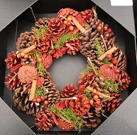 Promo Wreath Orange/Red  30Cm - Christmas - Windyridge Garden Centre