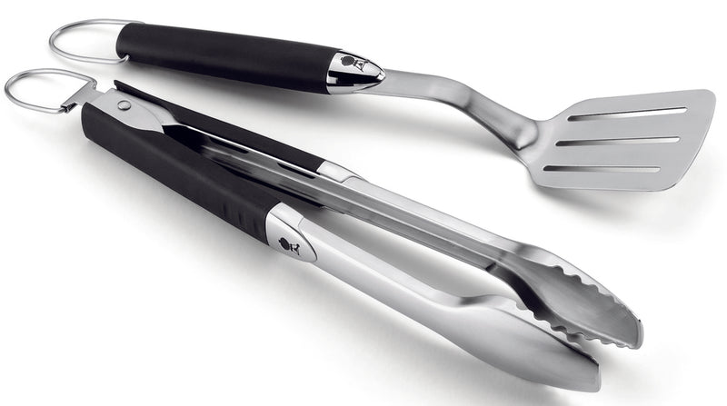 Weber PREMIUM TOOL SET - COMPACT SIZE, 2 PCS, STAINLESS STEEL, BLACK