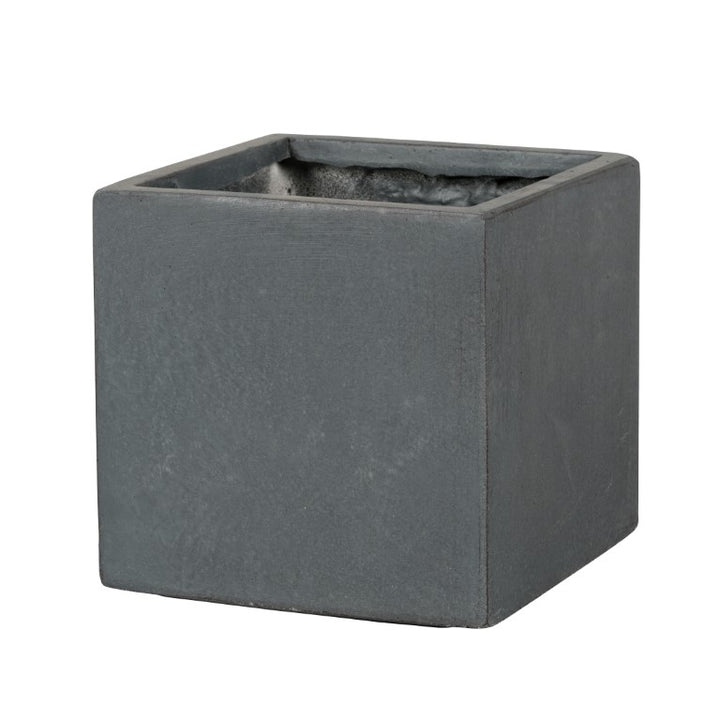 Liverpool fibreclay square planter in Dark Grey