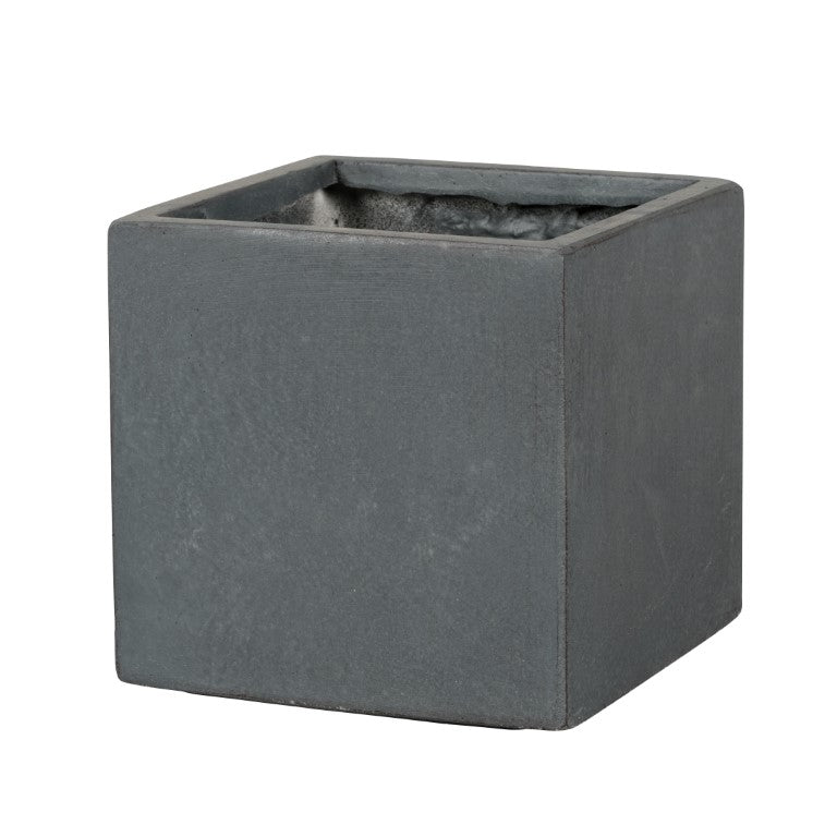 Liverpool fibreclay square planter in Dark Grey