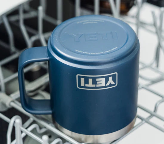 Yeti mug top in dishwasher