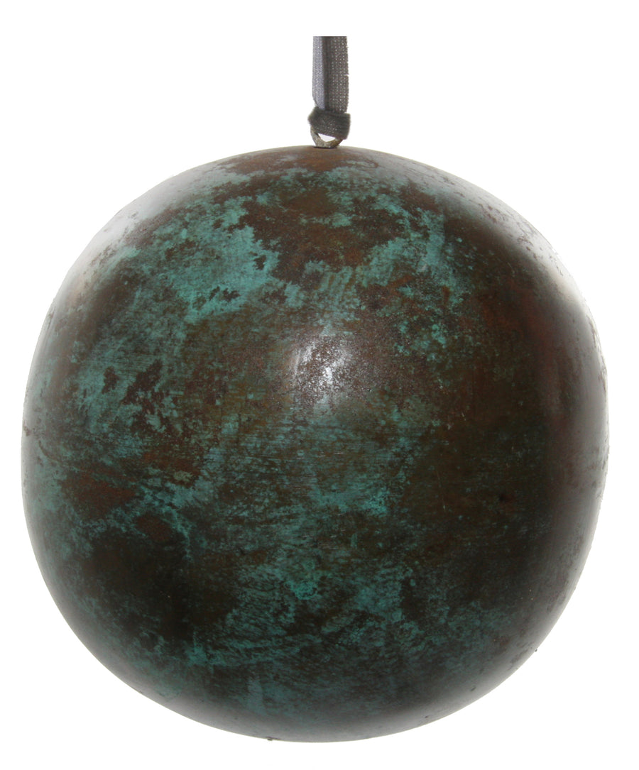 Metal Ball Tarnished Green 8Cm - Christmas - Windyridge Garden Centre