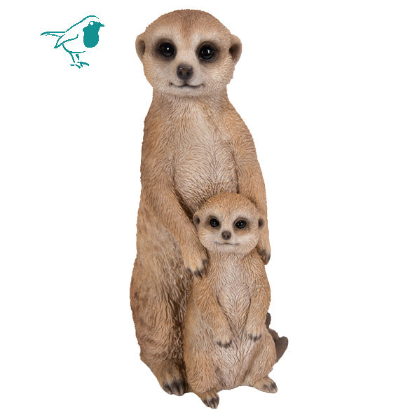 Mother And Baby Meerkat D - Ornaments - Windyridge Garden Centre