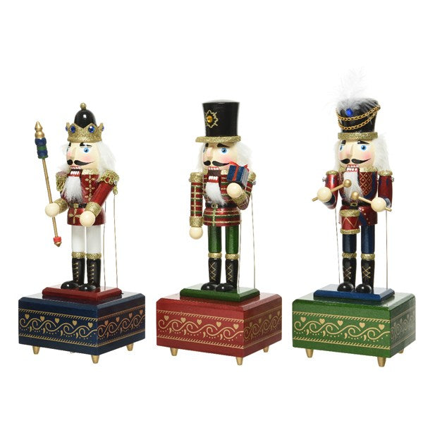 Music box firwood nutcracker glitter