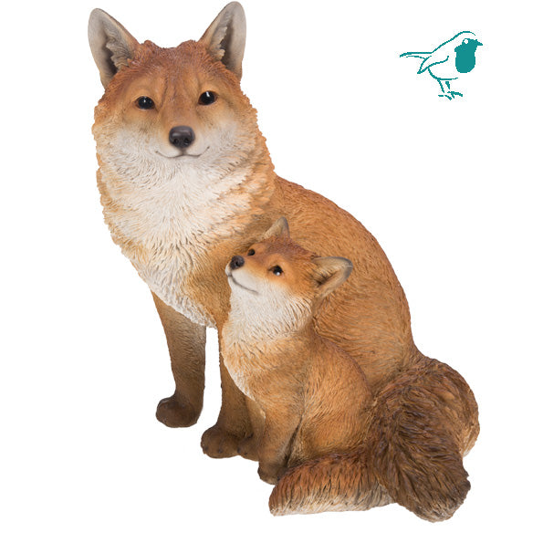 Rl Fox Cub With Mother A - Ornaments - Windyridge Garden Centre