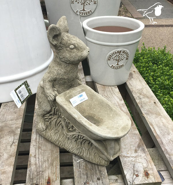Rabbit & Wheelbarrow - Garden Ornaments - Windyridge Garden Centre