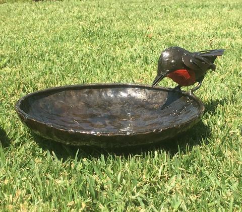 Robin Birdbath/Feeder Small D20Cm - Bird Care And Wildlife - Windyridge Garden Centre