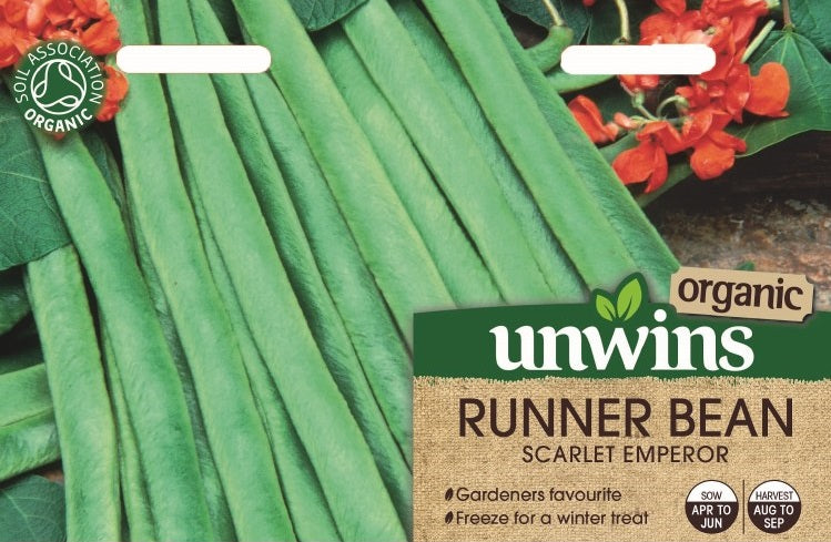 Runner Bean Scarlet Emporer (Organic)